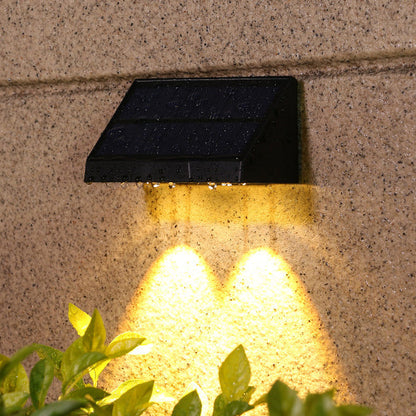 Modern Simplicity Solar Waterproof ABS PMMA Rectangular LED Wall Sconce Lamp For Outdoor Patio