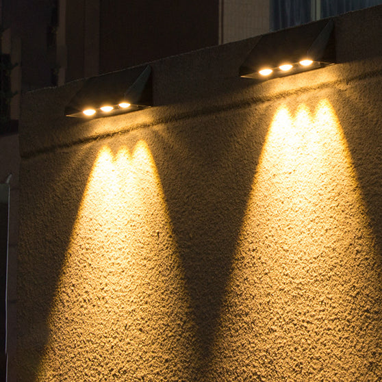 Modern Simplicity Solar Waterproof ABS PMMA Rectangular LED Wall Sconce Lamp For Outdoor Patio