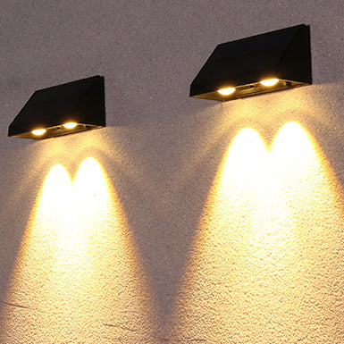 Modern Simplicity Solar Waterproof ABS PMMA Rectangular LED Wall Sconce Lamp For Outdoor Patio