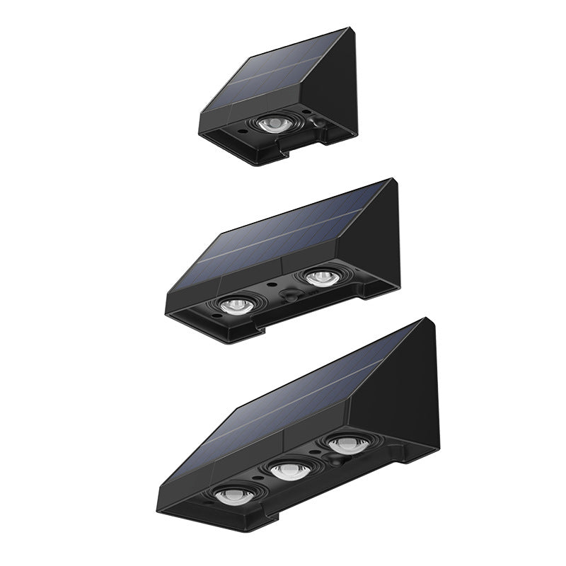 Modern Simplicity Solar Waterproof ABS PMMA Rectangular LED Wall Sconce Lamp For Outdoor Patio