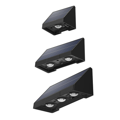 Modern Simplicity Solar Waterproof ABS PMMA Rectangular LED Wall Sconce Lamp For Outdoor Patio
