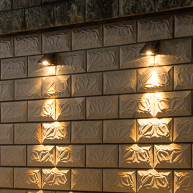 Modern Simplicity Solar Waterproof ABS PMMA Rectangular LED Wall Sconce Lamp For Outdoor Patio