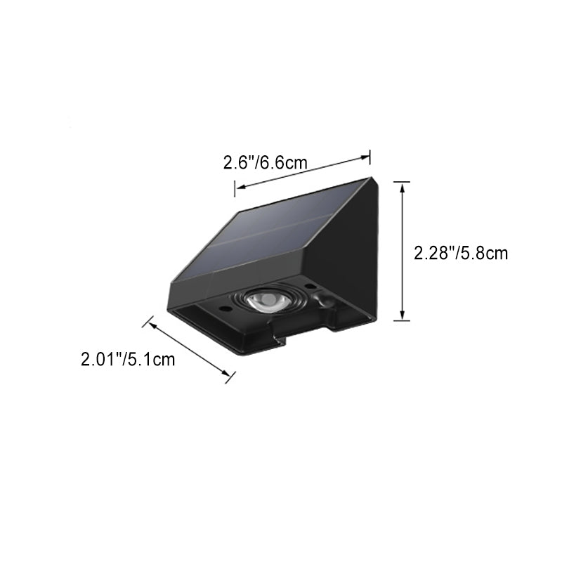 Modern Simplicity Solar Waterproof ABS PMMA Rectangular LED Wall Sconce Lamp For Outdoor Patio