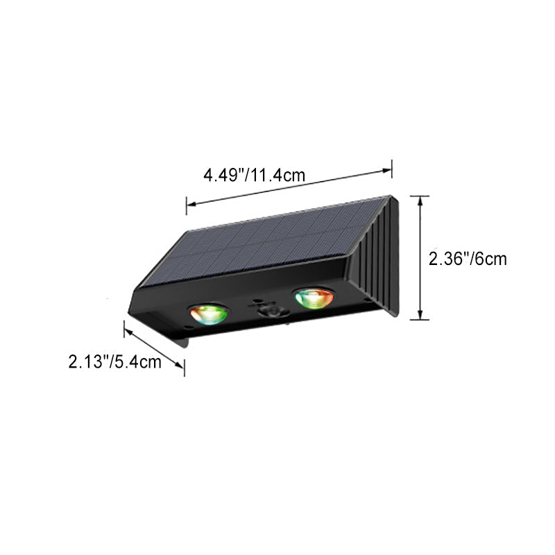 Modern Simplicity Solar Waterproof ABS PMMA Rectangular LED Wall Sconce Lamp For Outdoor Patio
