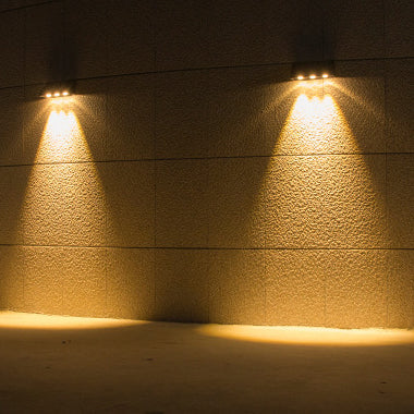 Modern Simplicity Solar Waterproof ABS PMMA Rectangular LED Wall Sconce Lamp For Outdoor Patio