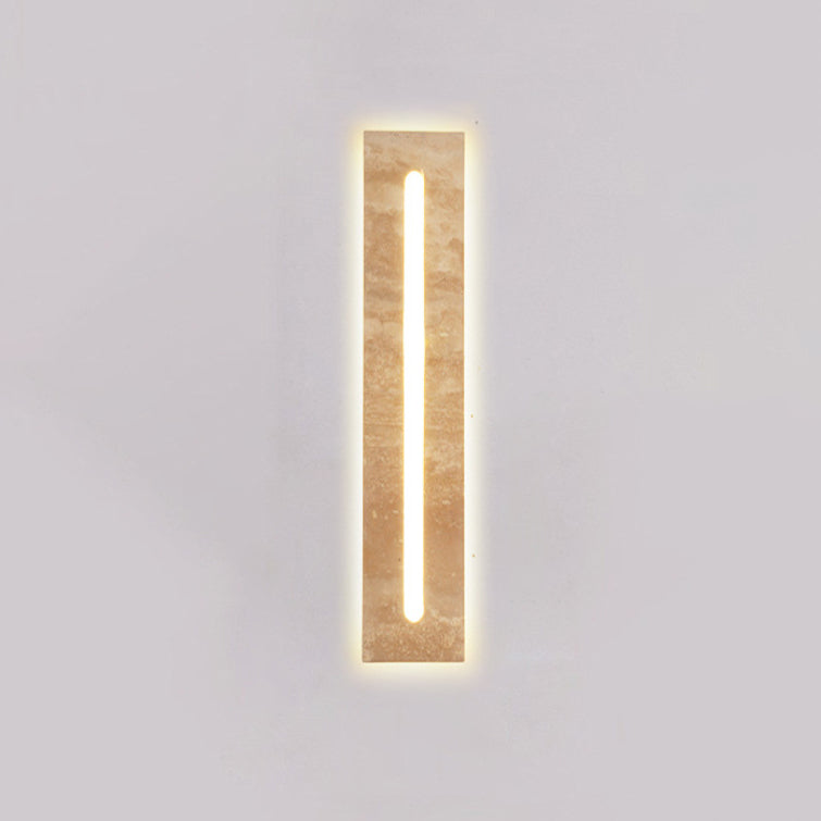 Contemporary Nordic Waterproof Travertine Acrylic Rectangular Strip LED Wall Sconce Lamp For Outdoor Patio