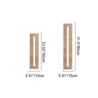 Contemporary Nordic Waterproof Travertine Acrylic Rectangular Strip LED Wall Sconce Lamp For Outdoor Patio