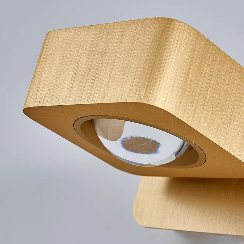 Modern Minimalist Aluminum Square Rotatable LED Wall Sconce Lamp For Bedside