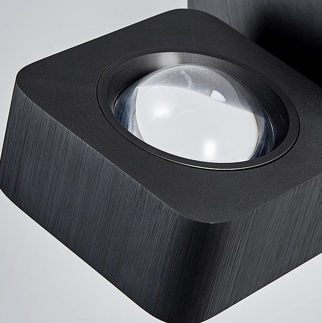 Modern Minimalist Aluminum Square Rotatable LED Wall Sconce Lamp For Bedside