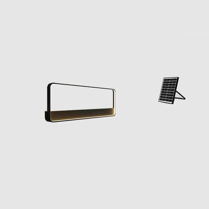 Modern Minimalist Solar Waterproof Stainless Steel Aluminum Square Rectangular  LED Wall Sconce Lamp For Garden
