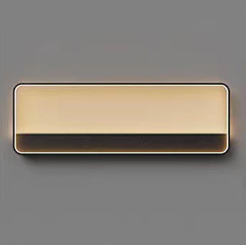 Modern Minimalist Solar Waterproof Stainless Steel Aluminum Square Rectangular  LED Wall Sconce Lamp For Garden