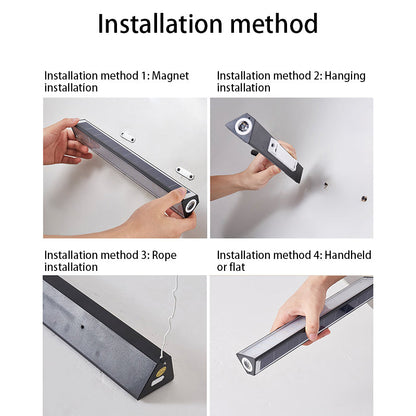 Modern Simplicity Solar Waterproof Rechargeable ABS Strip Magnetic Light Control LED Wall Sconce Lamp For Garden