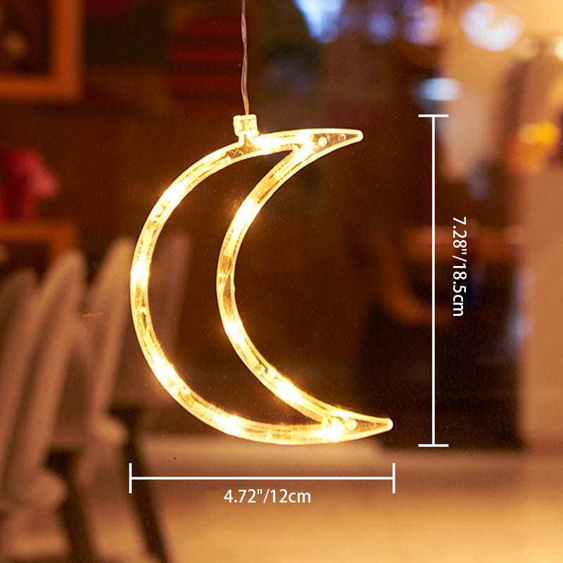モダンアールデコ調 電池式 PVC クリスマスツリー 鹿 ベル 雪だるま デコレーション LED 壁付け照明 吸盤ライト 寝室用