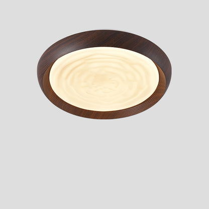 Contemporary Scandinavian Iron Acrylic Round Swirl LED Flush Mount Ceiling Light For Bedroom