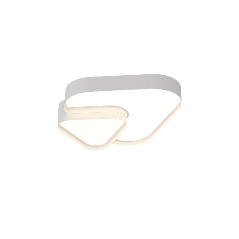 Modern Minimalist Hardware Acrylic Triangle LED Flush Mount Ceiling Light For Bedroom