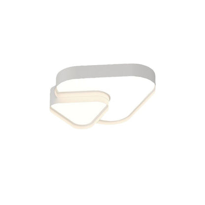 Modern Minimalist Hardware Acrylic Triangle LED Flush Mount Ceiling Light For Bedroom