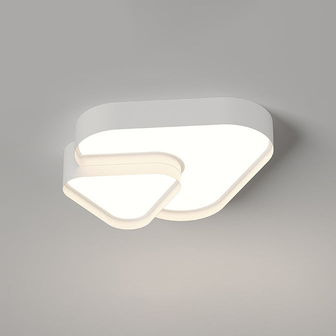 Modern Minimalist Hardware Acrylic Triangle LED Flush Mount Ceiling Light For Bedroom