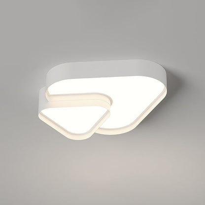 Modern Minimalist Hardware Acrylic Triangle LED Flush Mount Ceiling Light For Bedroom