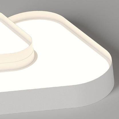 Modern Minimalist Hardware Acrylic Triangle LED Flush Mount Ceiling Light For Bedroom