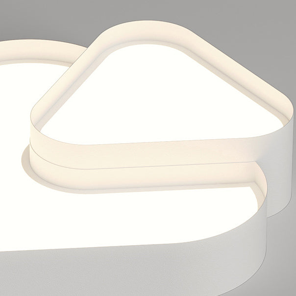 Modern Minimalist Hardware Acrylic Triangle LED Flush Mount Ceiling Light For Bedroom