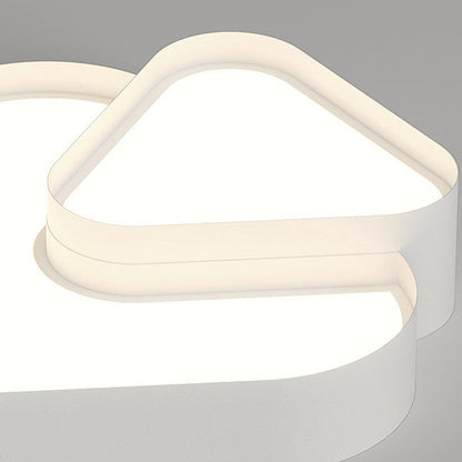 Modern Minimalist Hardware Acrylic Triangle LED Flush Mount Ceiling Light For Bedroom