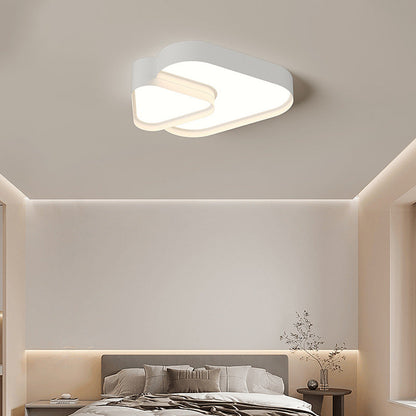 Modern Minimalist Hardware Acrylic Triangle LED Flush Mount Ceiling Light For Bedroom