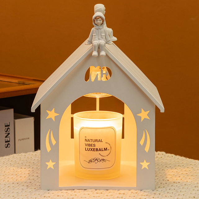 Contemporary Nordic Hollowed House Decorative Iron 1-Light Melting Wax Table Lamp For Bedroom