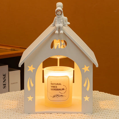 Contemporary Nordic Hollowed House Decorative Iron 1-Light Melting Wax Table Lamp For Bedroom