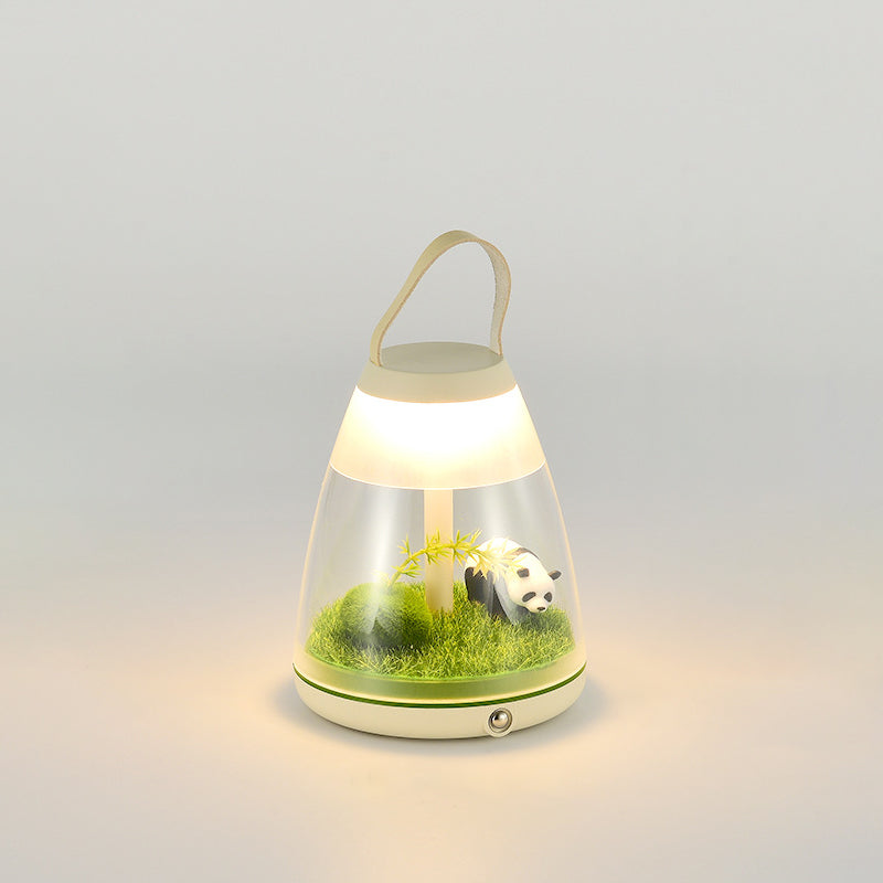 Contemporary Creative Rechargeable ABS Acrylic Cylinder Animal Wedding Portable LED Table Lamp Night Light For Dining Room