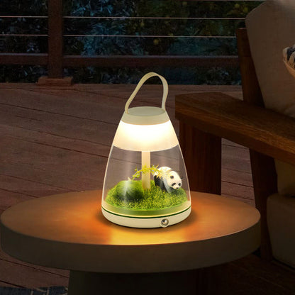 Contemporary Creative Rechargeable ABS Acrylic Cylinder Animal Wedding Portable LED Table Lamp Night Light For Dining Room