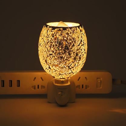 Contemporary Boho Plastic Glass Mosaic Cracked 1-Light Melting Wax Wall Sconce Lamp For Bedroom