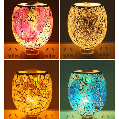 Contemporary Boho Plastic Glass Mosaic Cracked 1-Light Melting Wax Wall Sconce Lamp For Bedroom