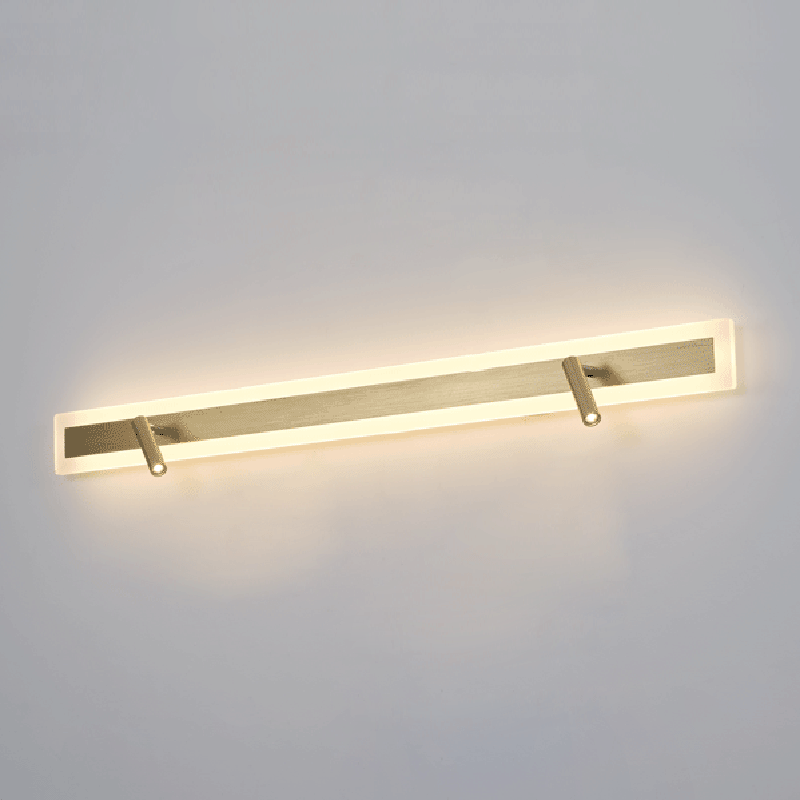 Modern Minimalist Aluminum Acrylic Rectangular Rotatable Spotlight LED Wall Sconce Lamp For Bedside