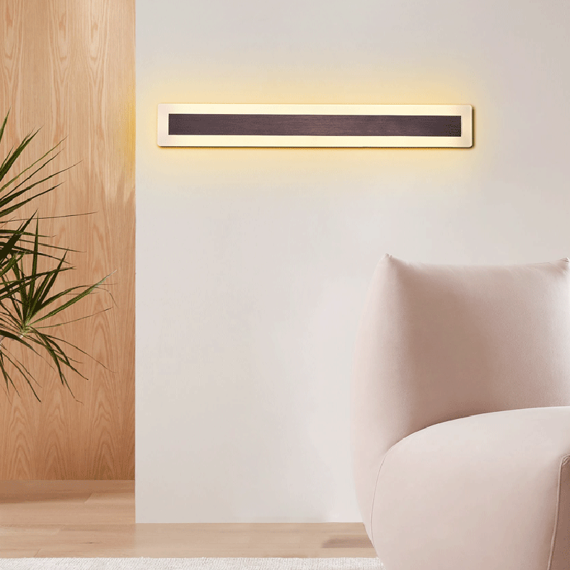 Modern Minimalist Aluminum Acrylic Rectangular Rotatable Spotlight LED Wall Sconce Lamp For Bedside