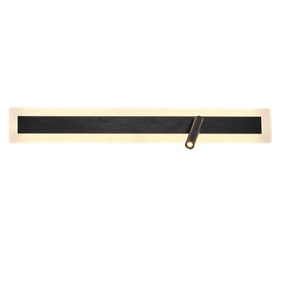Modern Minimalist Aluminum Acrylic Rectangular Rotatable Spotlight LED Wall Sconce Lamp For Bedside