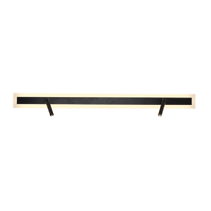 Modern Minimalist Aluminum Acrylic Rectangular Rotatable Spotlight LED Wall Sconce Lamp For Bedside