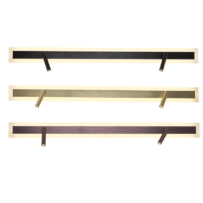 Modern Minimalist Aluminum Acrylic Rectangular Rotatable Spotlight LED Wall Sconce Lamp For Bedside