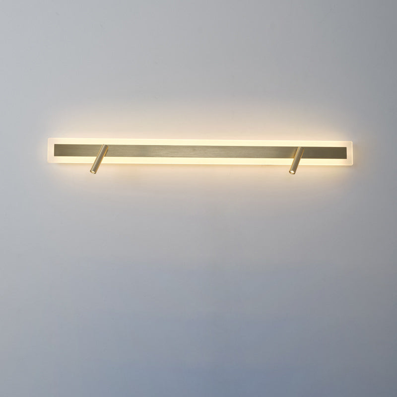Modern Minimalist Aluminum Acrylic Rectangular Rotatable Spotlight LED Wall Sconce Lamp For Bedside
