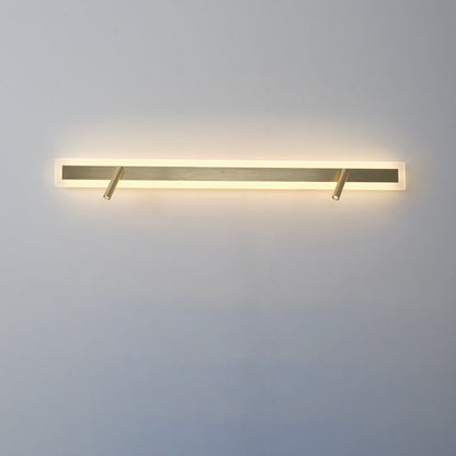 Modern Minimalist Aluminum Acrylic Rectangular Rotatable Spotlight LED Wall Sconce Lamp For Bedside
