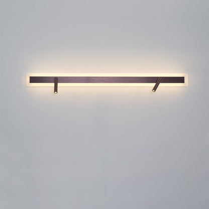 Modern Minimalist Aluminum Acrylic Rectangular Rotatable Spotlight LED Wall Sconce Lamp For Bedside