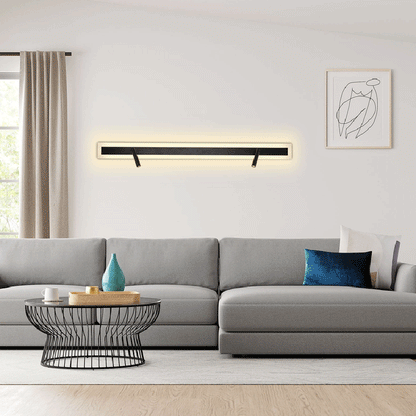 Modern Minimalist Aluminum Acrylic Rectangular Rotatable Spotlight LED Wall Sconce Lamp For Bedside