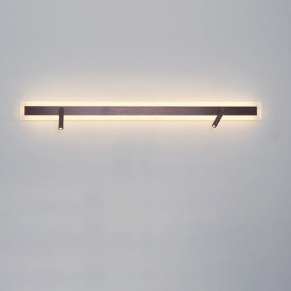 Modern Minimalist Aluminum Acrylic Rectangular Rotatable Spotlight LED Wall Sconce Lamp For Bedside