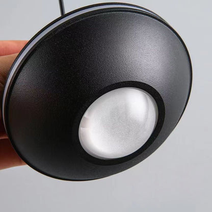 Contemporary Scandinavian Aluminum Bullet Elliptical Liftable LED Pendant Light For Bedside