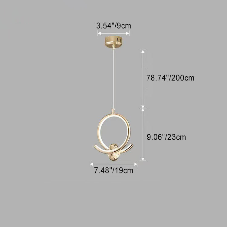 Contemporary Nordic Aluminum Crystal Circle Bubble LED Pendant Light For Bedside