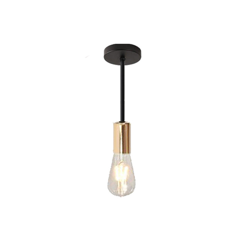 Contemporary Industrial Iron Bulb 1/3 Light Semi-Flush Mount Ceiling Light For Dining Room