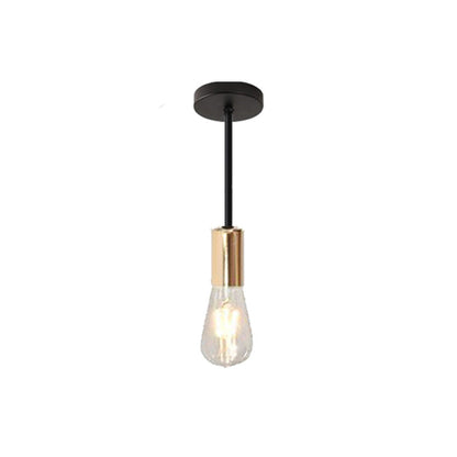 Contemporary Industrial Iron Bulb 1/3 Light Semi-Flush Mount Ceiling Light For Dining Room