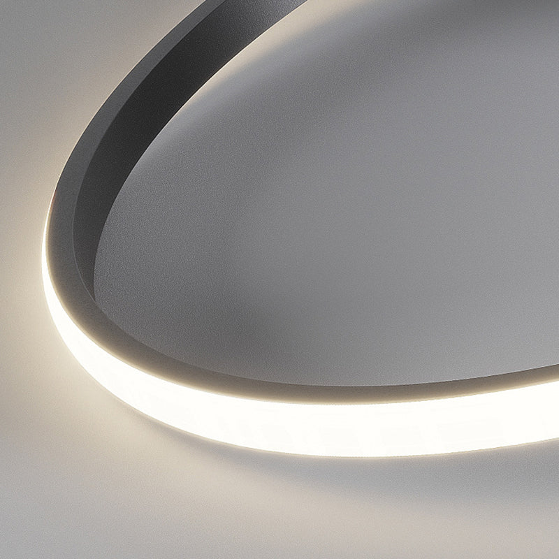 Contemporary Nordic Starry Sky Ball Circle Iron Aluminum Silica Glass LED Flush Mount Ceiling Light For Bedroom