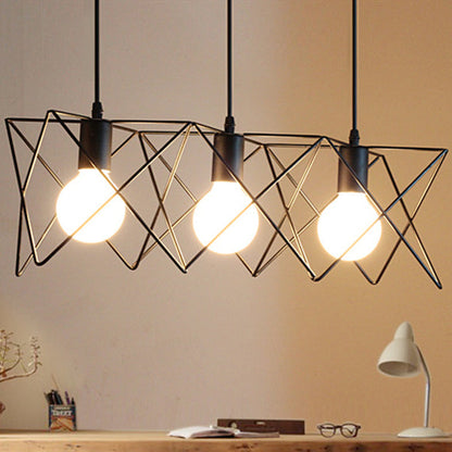 Contemporary Scandinavian Star Cage Iron 1/3 Light Pendant Light For Dining Room