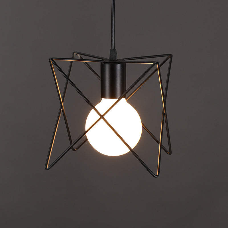 Contemporary Scandinavian Star Cage Iron 1/3 Light Pendant Light For Dining Room