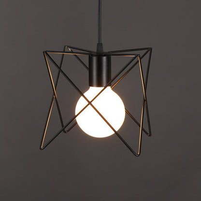 Contemporary Scandinavian Star Cage Iron 1/3 Light Pendant Light For Dining Room